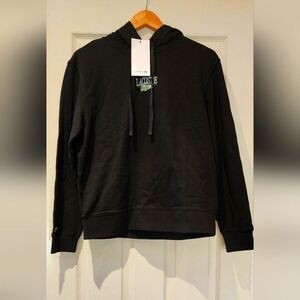 Lacoste Black Hoodie, Relaxed Fit, Medium